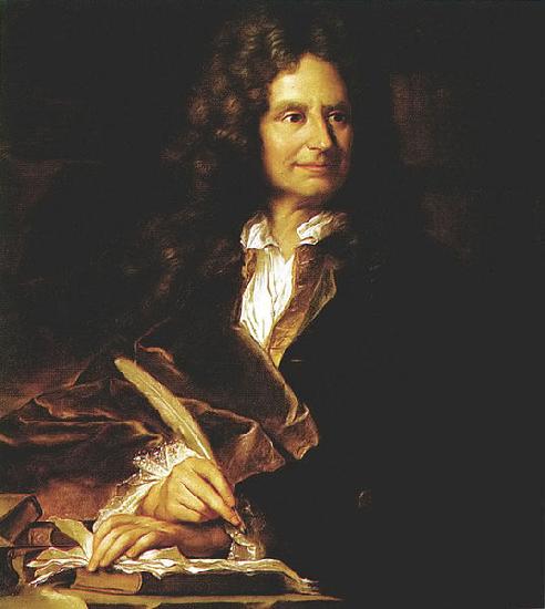 Hyacinthe Rigaud Portrait of Nicolas Boileau France oil painting art